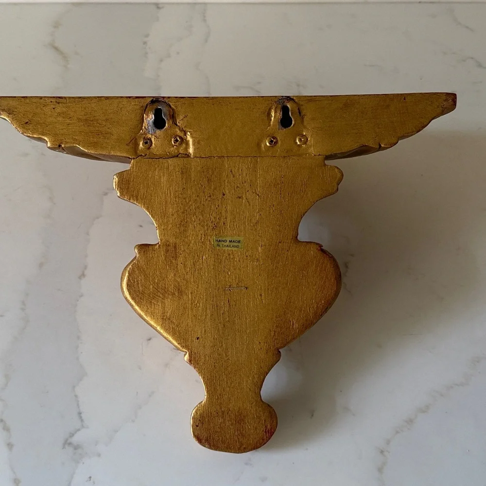 Vintage Gilded Wall Sconce Handmade in Thailand - Picture 2 of 6